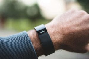 fitness tracker on a man's wrist