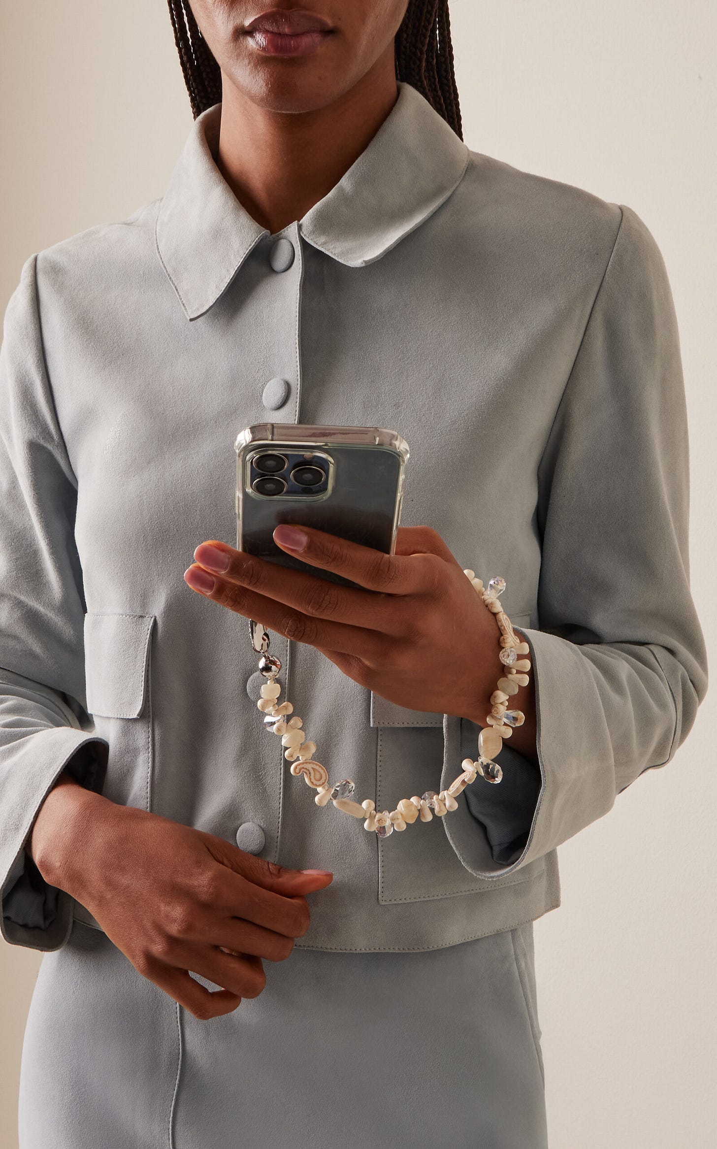 Crystal Paisley Phone Strap Wristlet