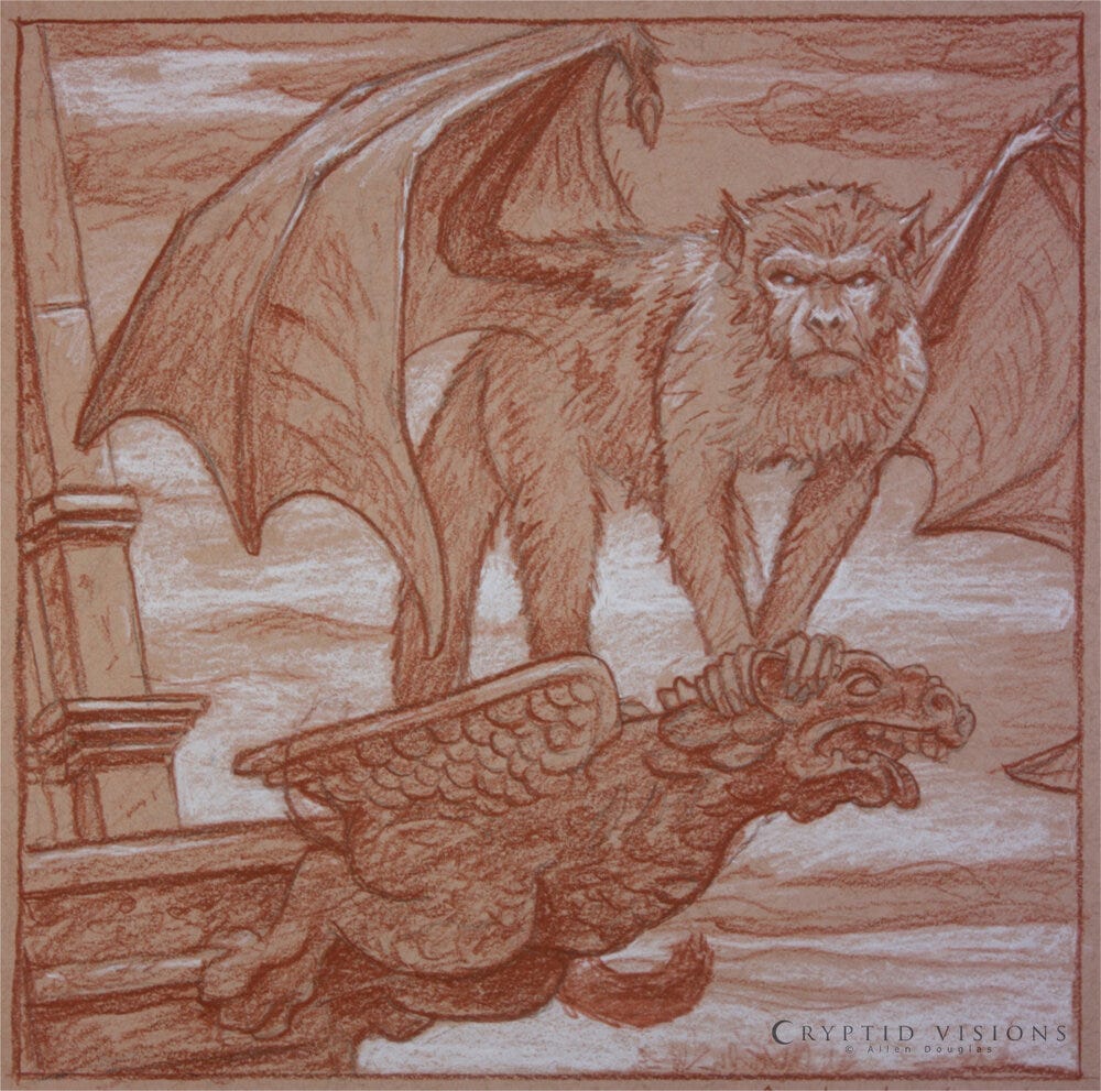 Winged Monkey of Oz #1" original drawing — CRYPTID VISIONS Winged Monkey of Oz #1" original drawing — CRYPTID VISIONS