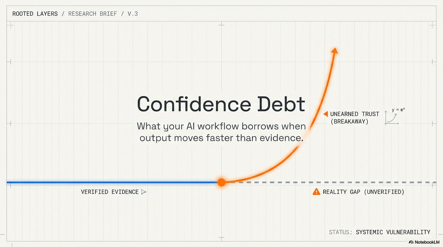 Confidence Debt: What your AI workflow borrows when output moves faster than evidence.