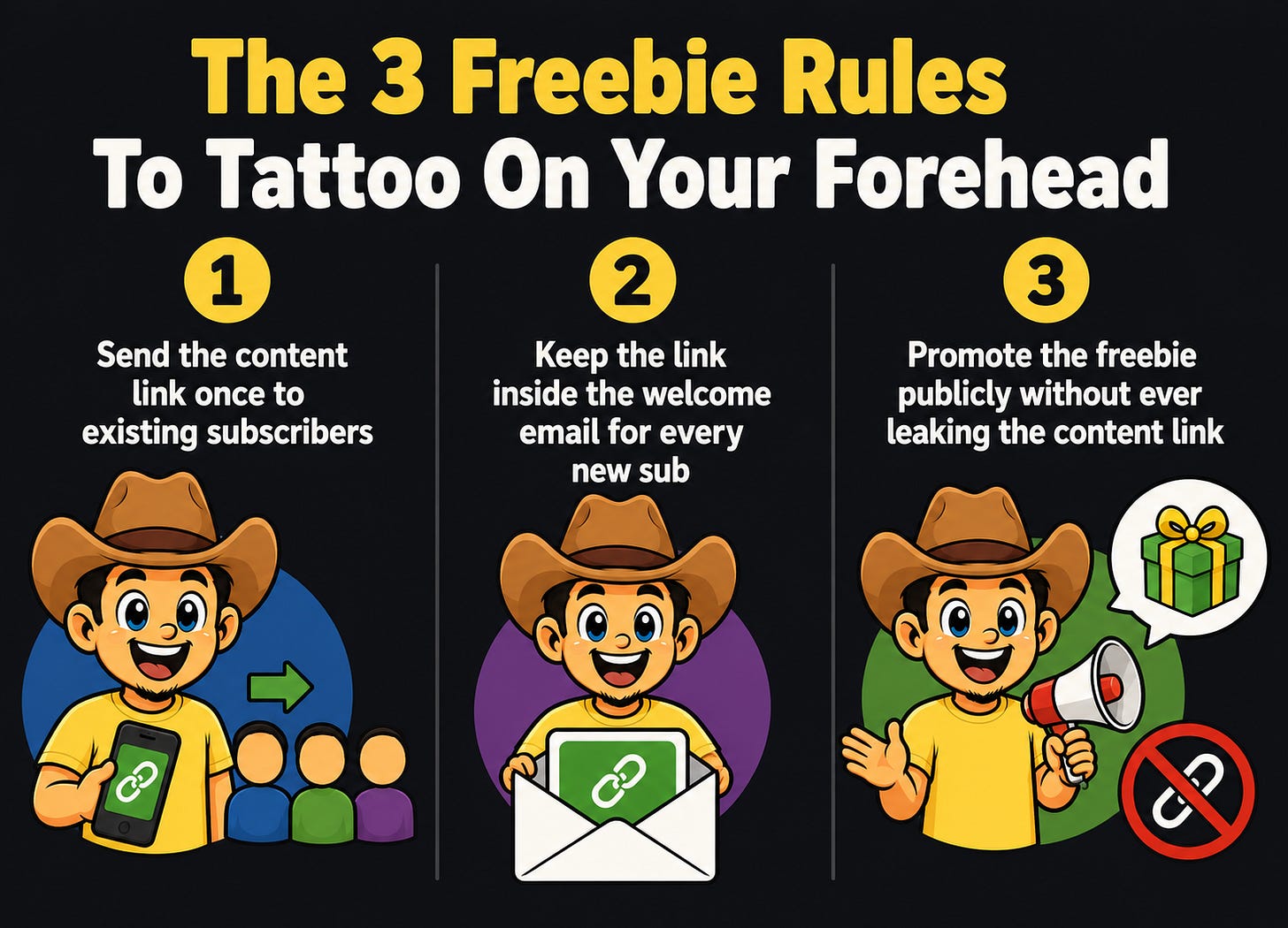 the 3 freebie rules