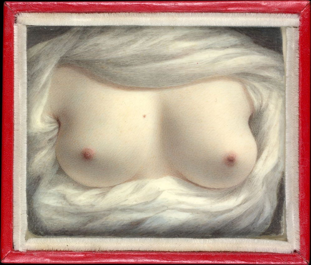 Sarah Goodridge’s painting of her breasts Sarah Goodridge’s painting of her breasts