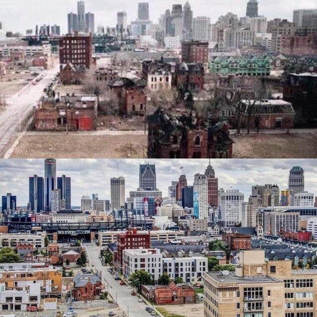 Detroit 2003 Vs Now | In this moment, Places to go, Detroit
