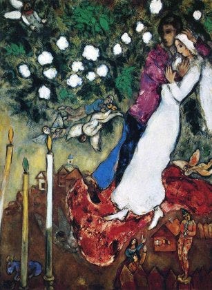 The Three Candles By Marc Chagall, courtesy of MarcChagall.net