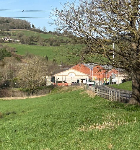 Photos of the lock-up in Bathford and the entrance to Portals Paper Mill.
