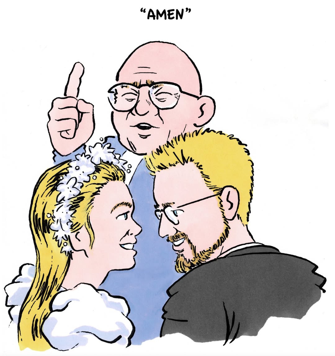 May be a cartoon of one or more people