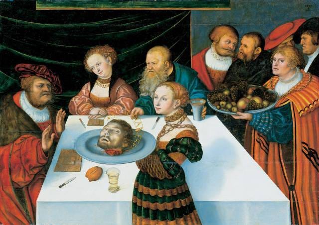 Cranach's Obsession with Severed Heads | ferrebeekeeper