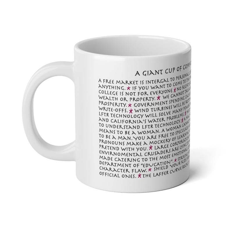 Giant Cup of Common Sense 20oz image 1