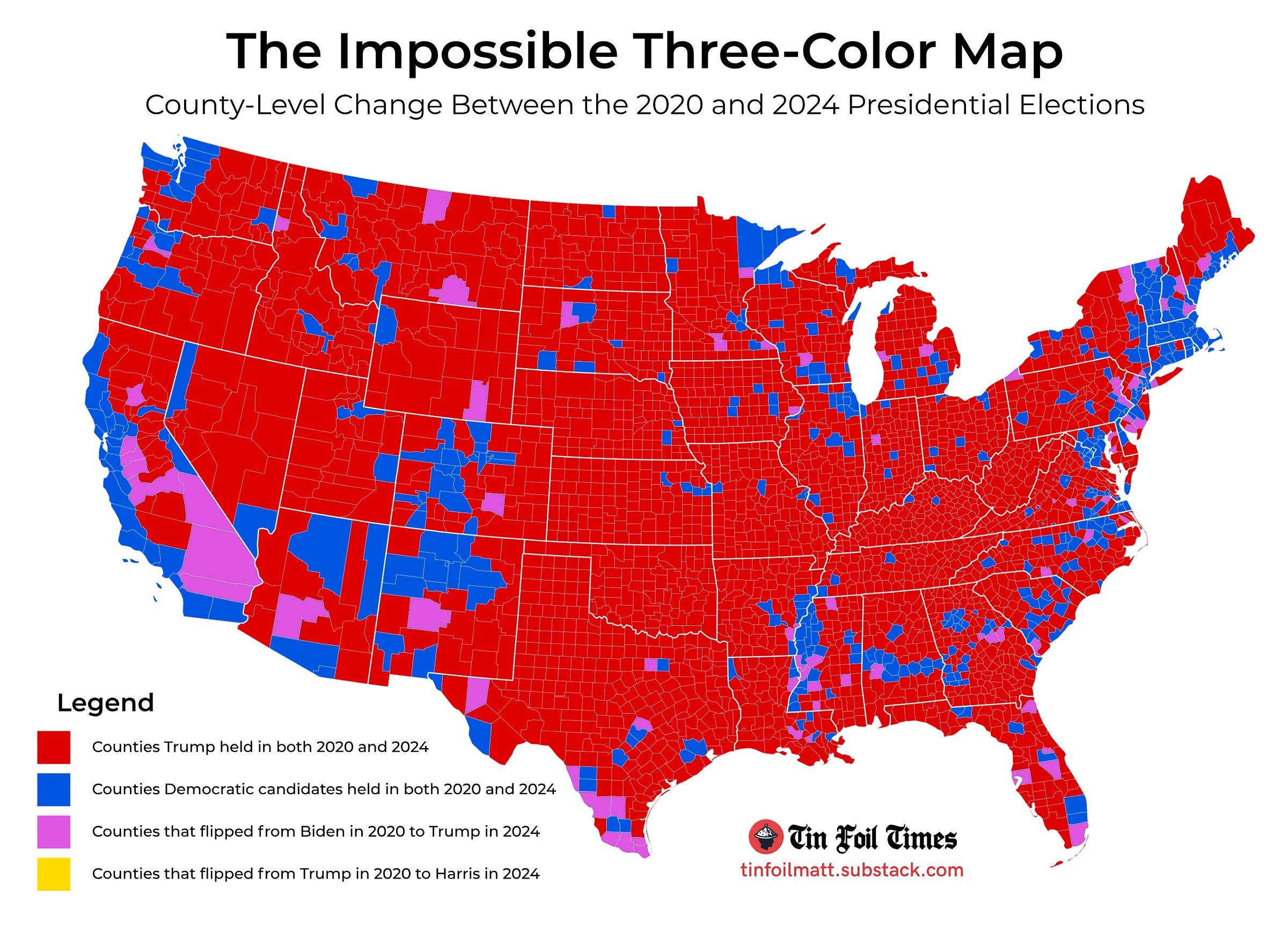 The Impossible Three-Color Map - by Tin Foil Matt