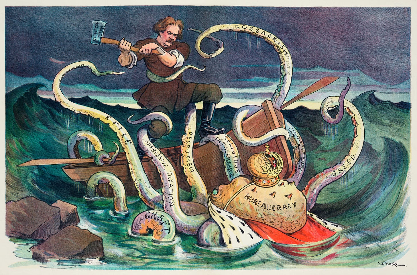 The Struggle of the Slav by John S. Pughe (1870-1909). Original from Library of Congress