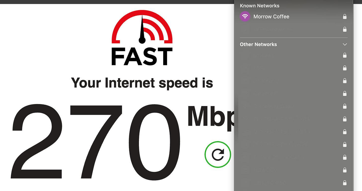 Morrow internet speed test