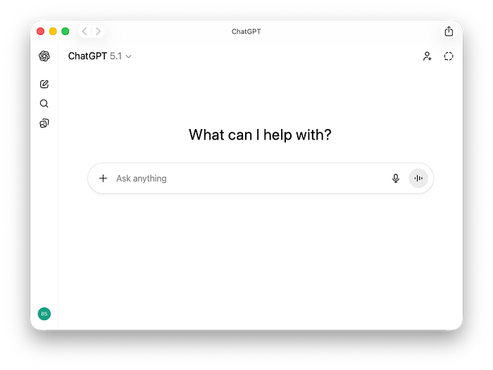 chatgpt app on macbook
