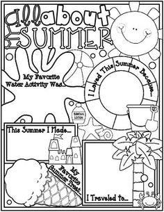 A classic "what I did over summer vacation" worksheet.