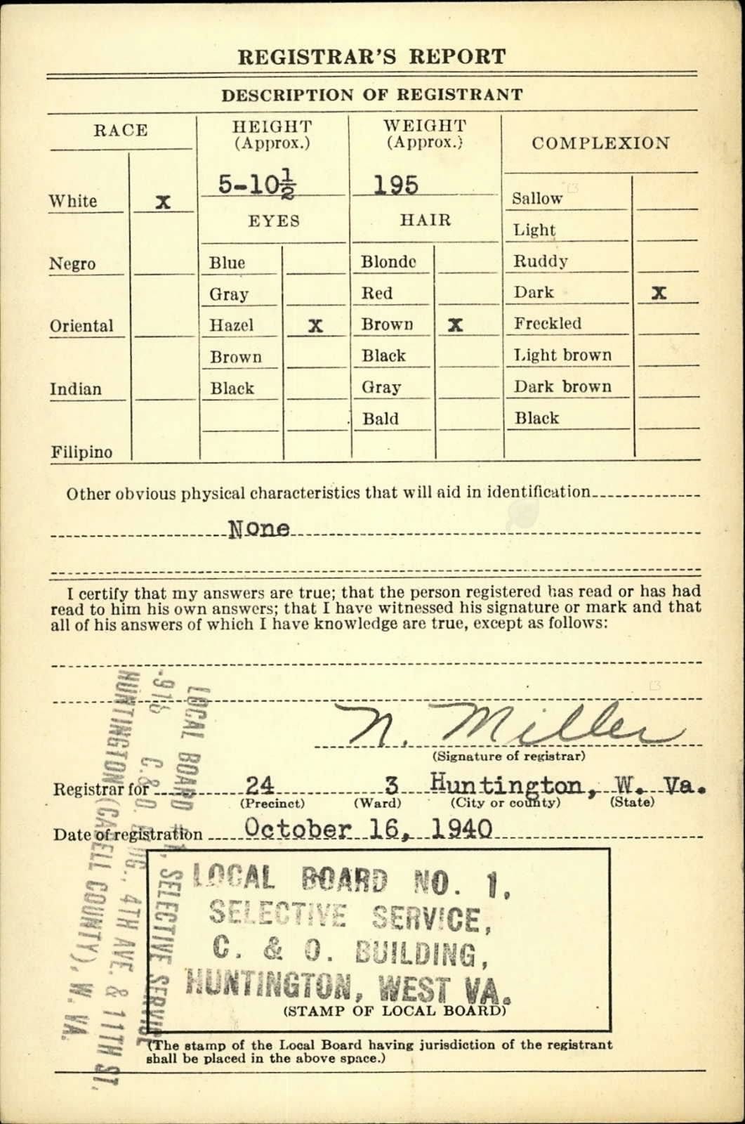 Registry report for Albert Polan