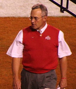 Jim Tressel in sweatervest via By Johntex - Author's own work, CC BY-SA 2.5, https://commons.wikimedia.org/w/index.php?curid=47837687 Jim Tressel in sweatervest via By Johntex - Author's own work, CC BY-SA 2.5, https://commons.wikimedia.org/w/index.php?curid=47837687