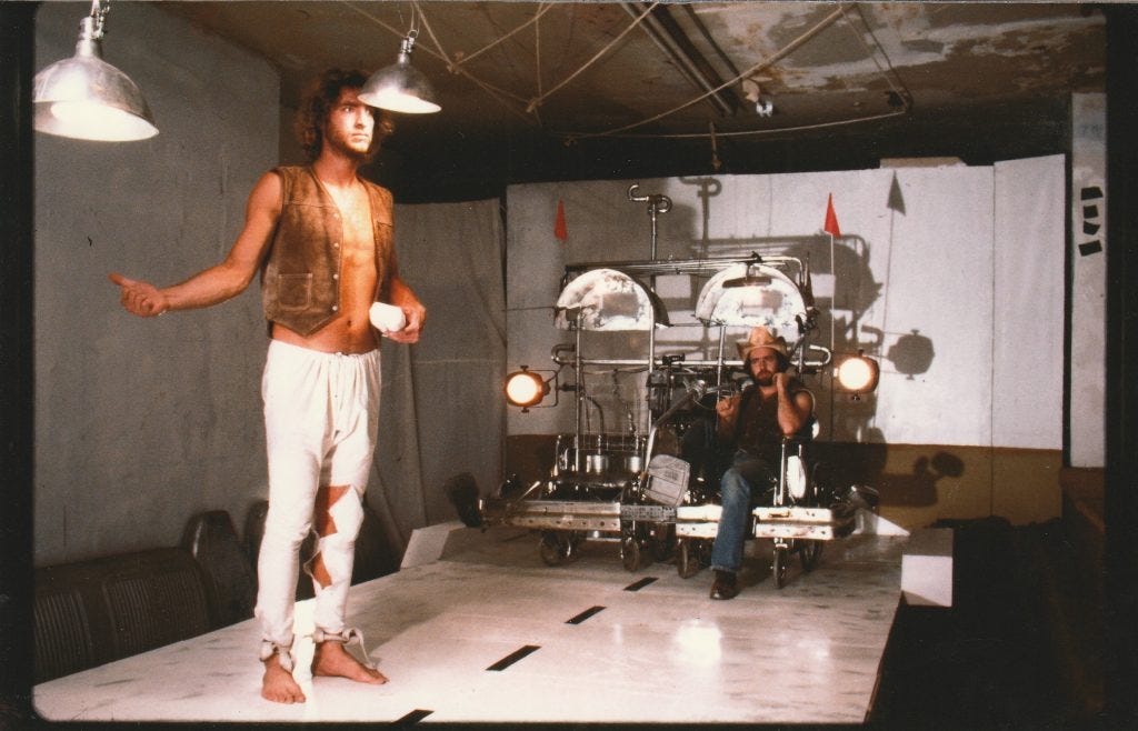 “Vehicle of Knowledge” installation/set for Travelling Light — ABC No Rio 1982. “Vehicle of Knowledge” installation/set for Travelling Light — ABC No Rio 1982.