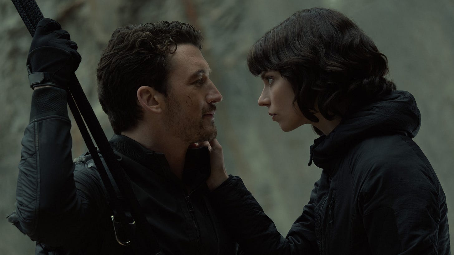 Miles Teller and Anya Taylor-Joy in "The Gorge" Miles Teller and Anya Taylor-Joy in "The Gorge"
