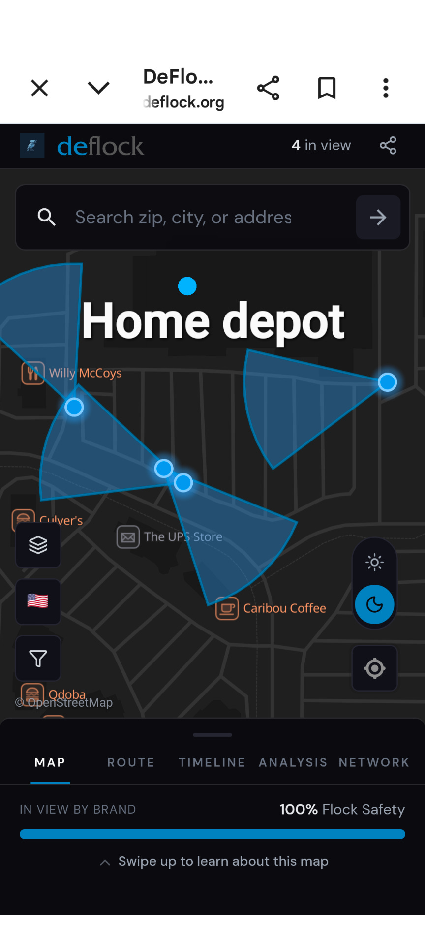 Graphic illustrating Chaska Home Depot's Flock cameras Graphic illustrating Chaska Home Depot's Flock cameras