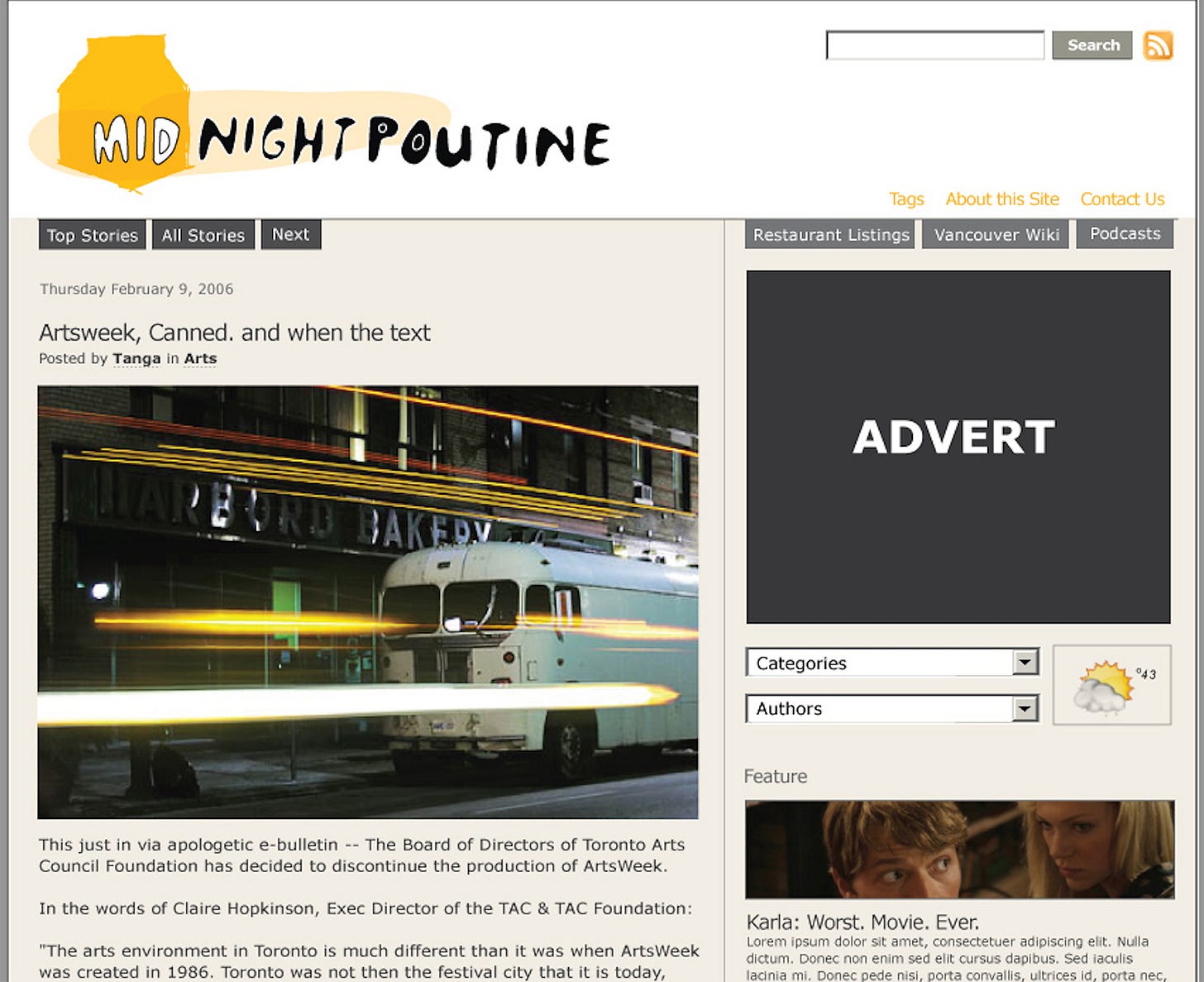 Midnight Poutine website Midnight Poutine website