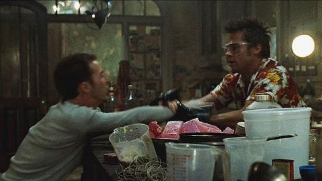 The replica soap, pink manufactured by Tyler Durden (Brad Pitt) in Fight  Club | Spotern