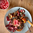 A Feast of Forced Rhubarb - Part THREE: Duck legs with pickled rhubarb and lentils