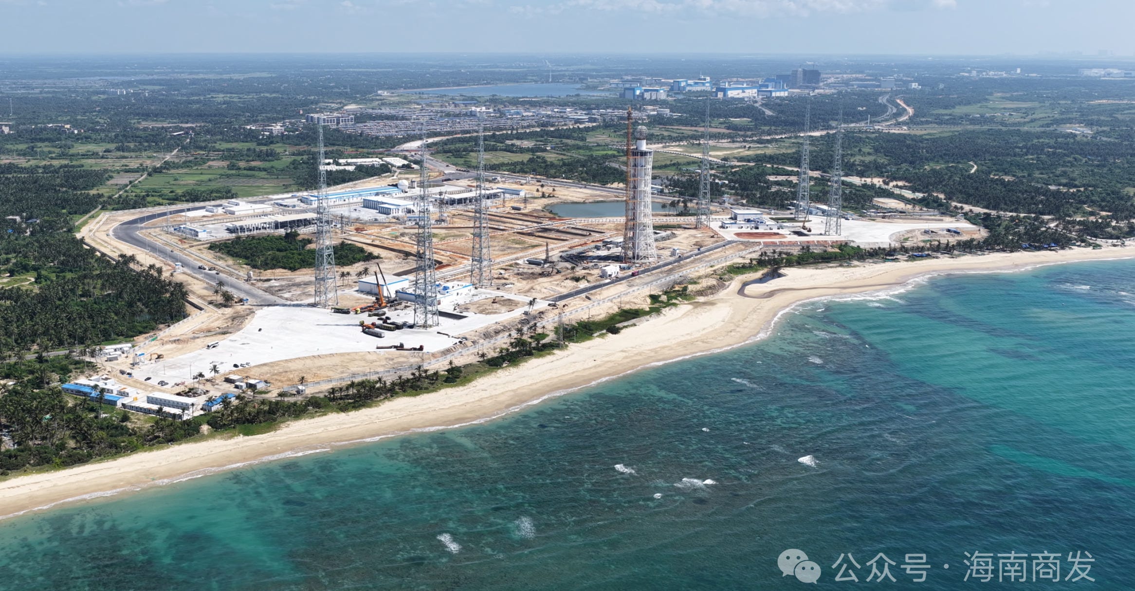 Commercial Launch Pad 3 (right) and Commercial Launch Pad 4 (left) undergoing final construction work in July 2026. Commercial Launch Pad 3 (right) and Commercial Launch Pad 4 (left) undergoing final construction work in July 2026.