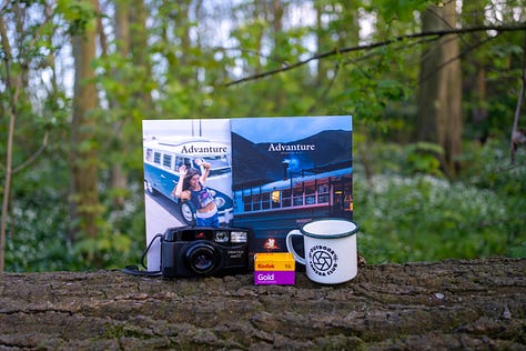 film images shot on kodak gold 35mm of vanlife and travel
