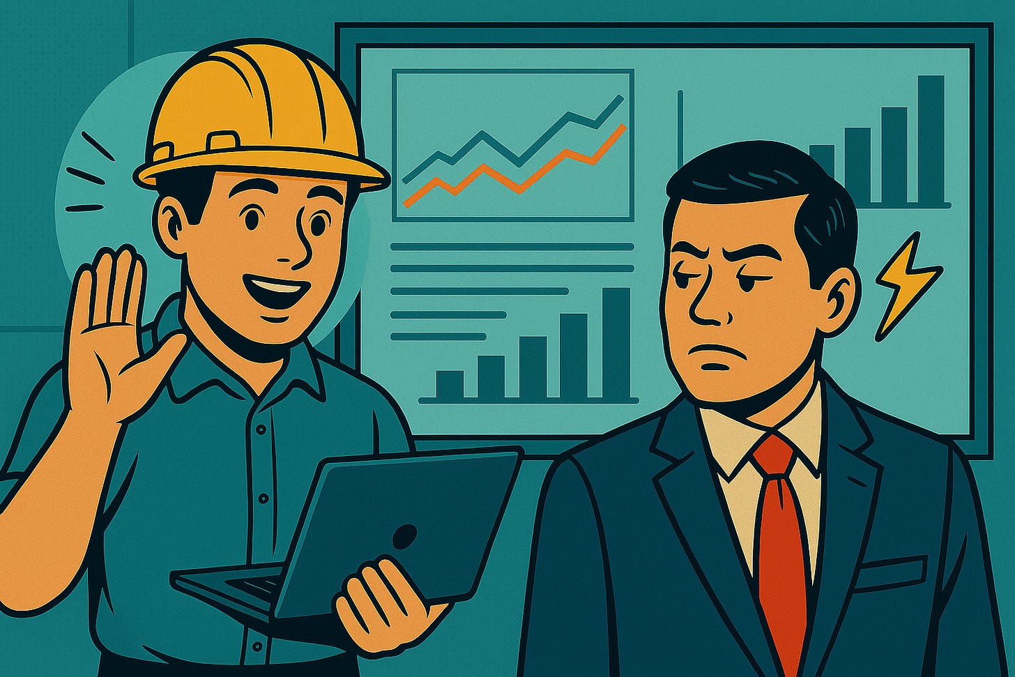 A data engineer looking for attention by his manager