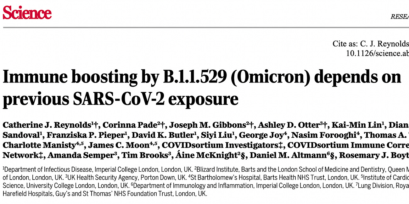 Immune Imprinting, Comirnaty and Omicron (part 2)