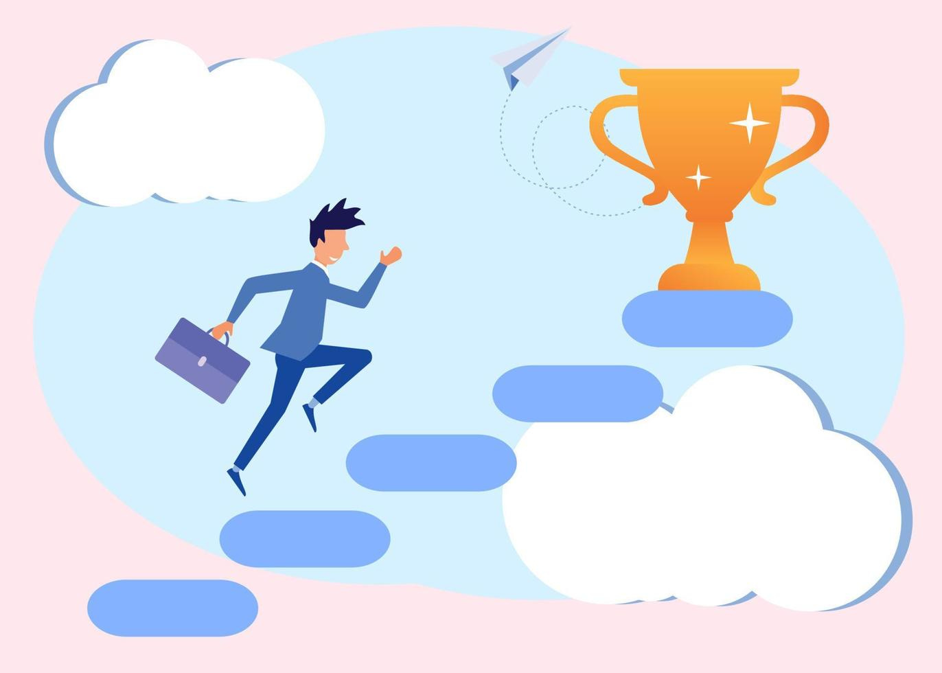 Illustration vector graphic cartoon character of Achieving goals ...