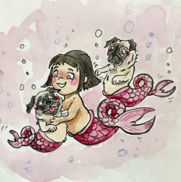 mermaid and merpups