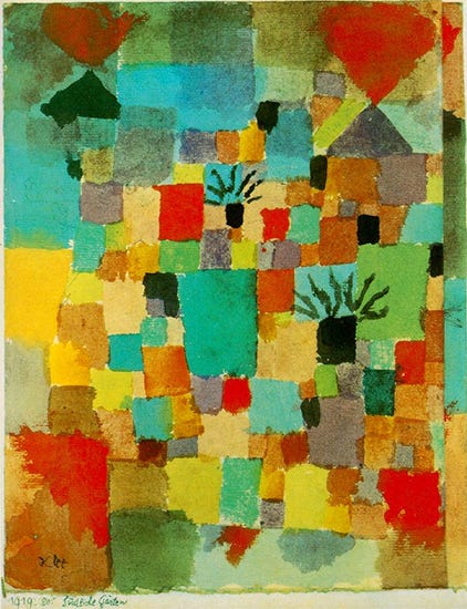 Southern (Tunisian) Gardens, Paul Klee, 1919 abstract painting by Paul Klee