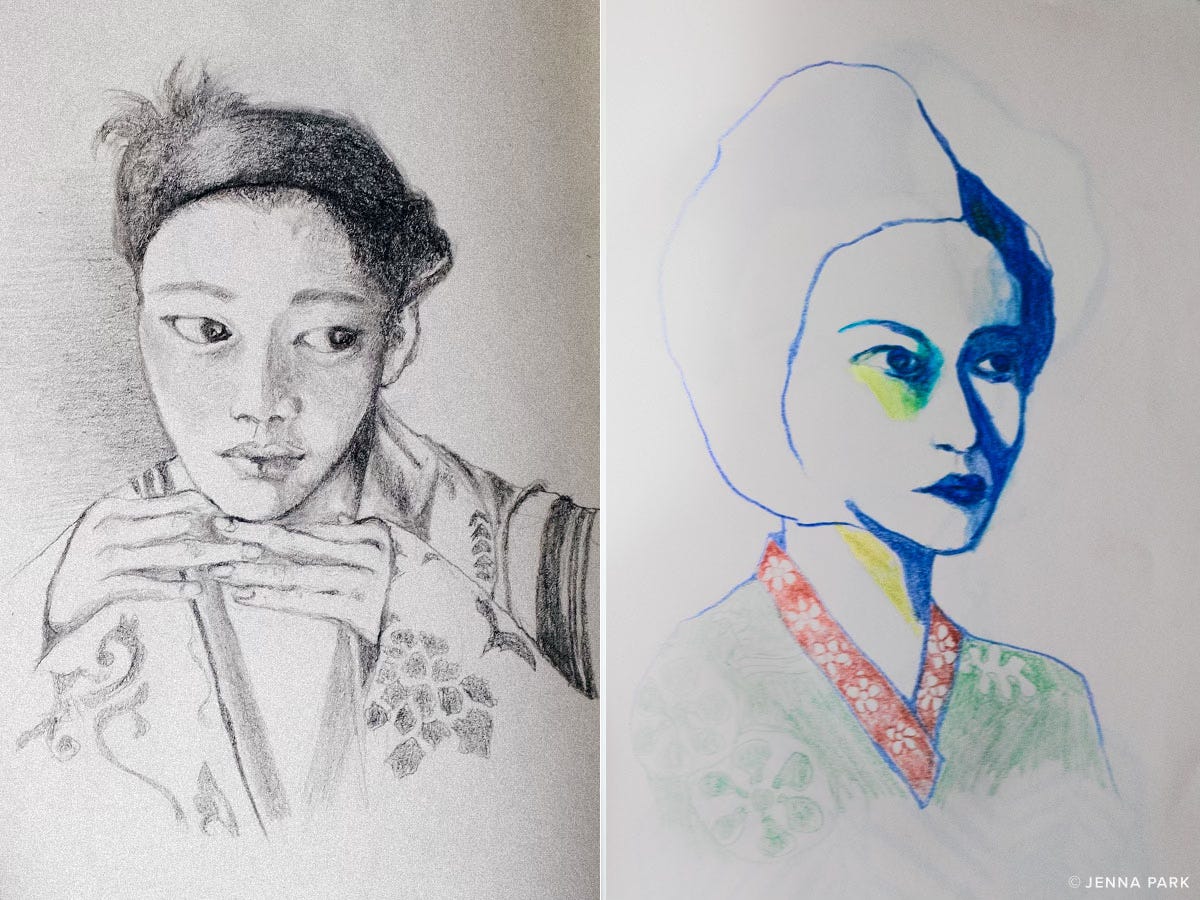 sketchbook portraits