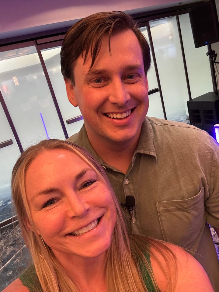 Pictures of Ewen Finser and Sarah Karger and Conference panel