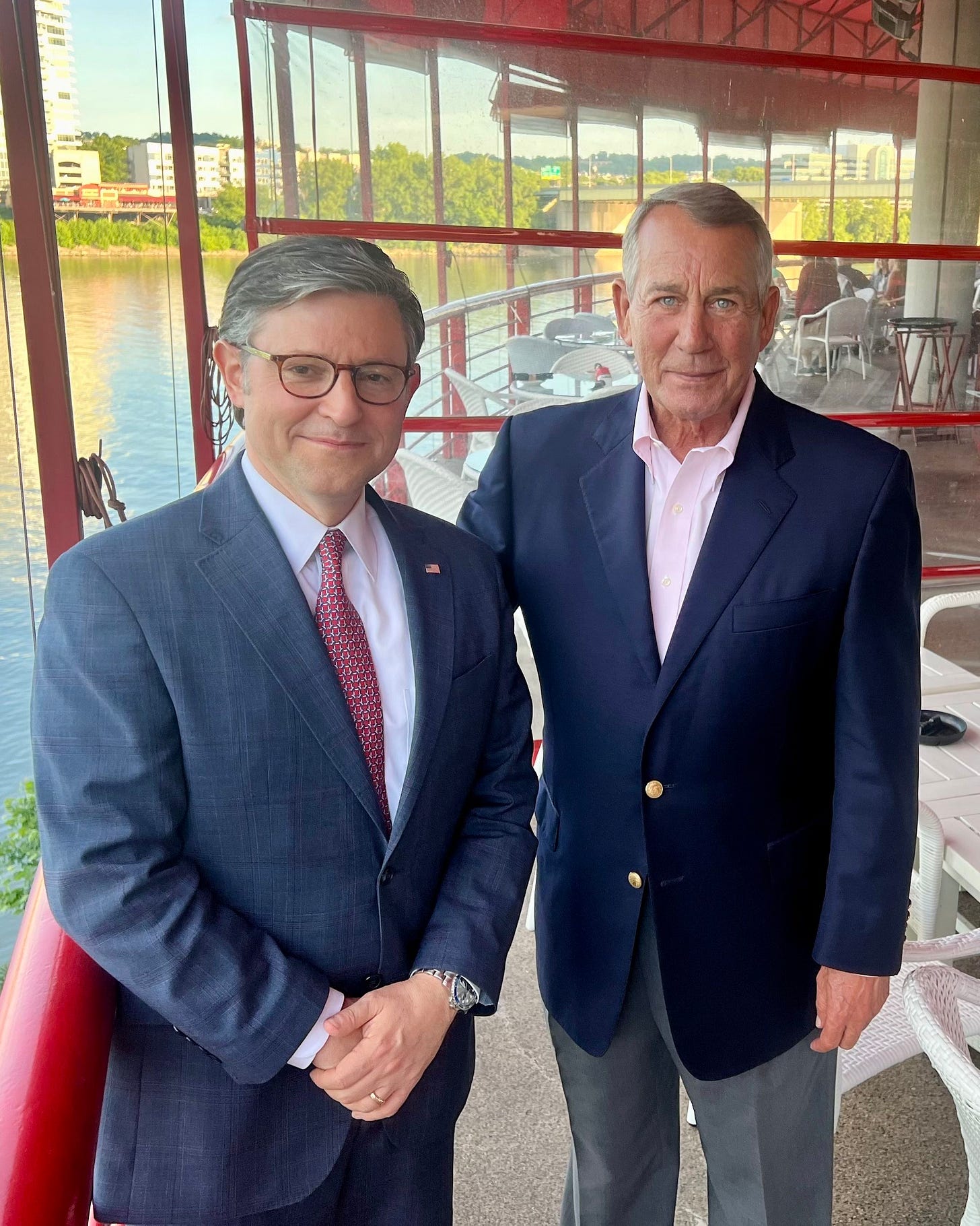 Photo of Speaker Johnson with John Boehner
