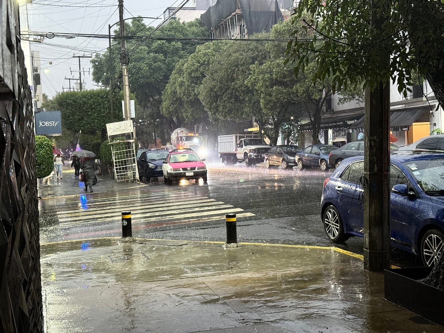 Rainy street, Mexico City Rainy street, Mexico City