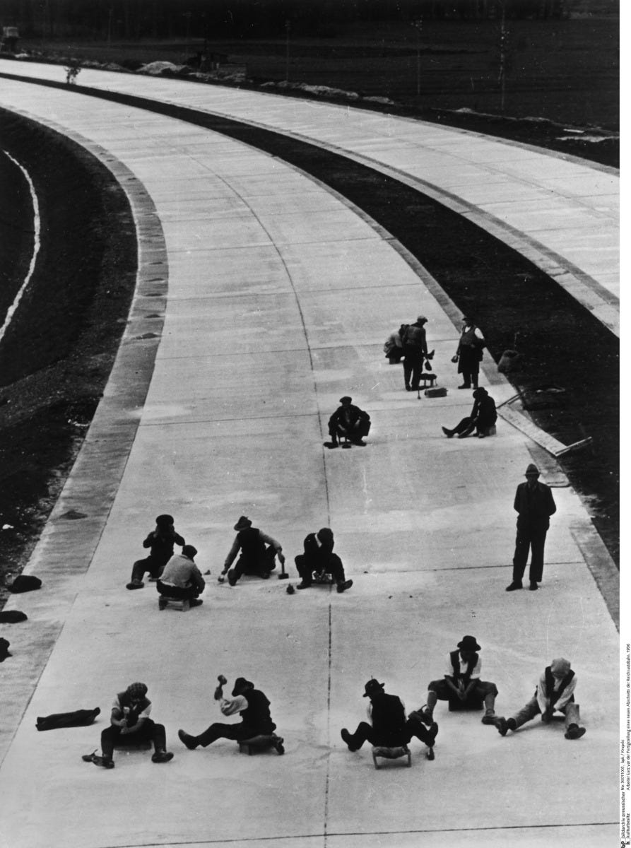 Workers Shortly before the Completion of a New Section of the ...