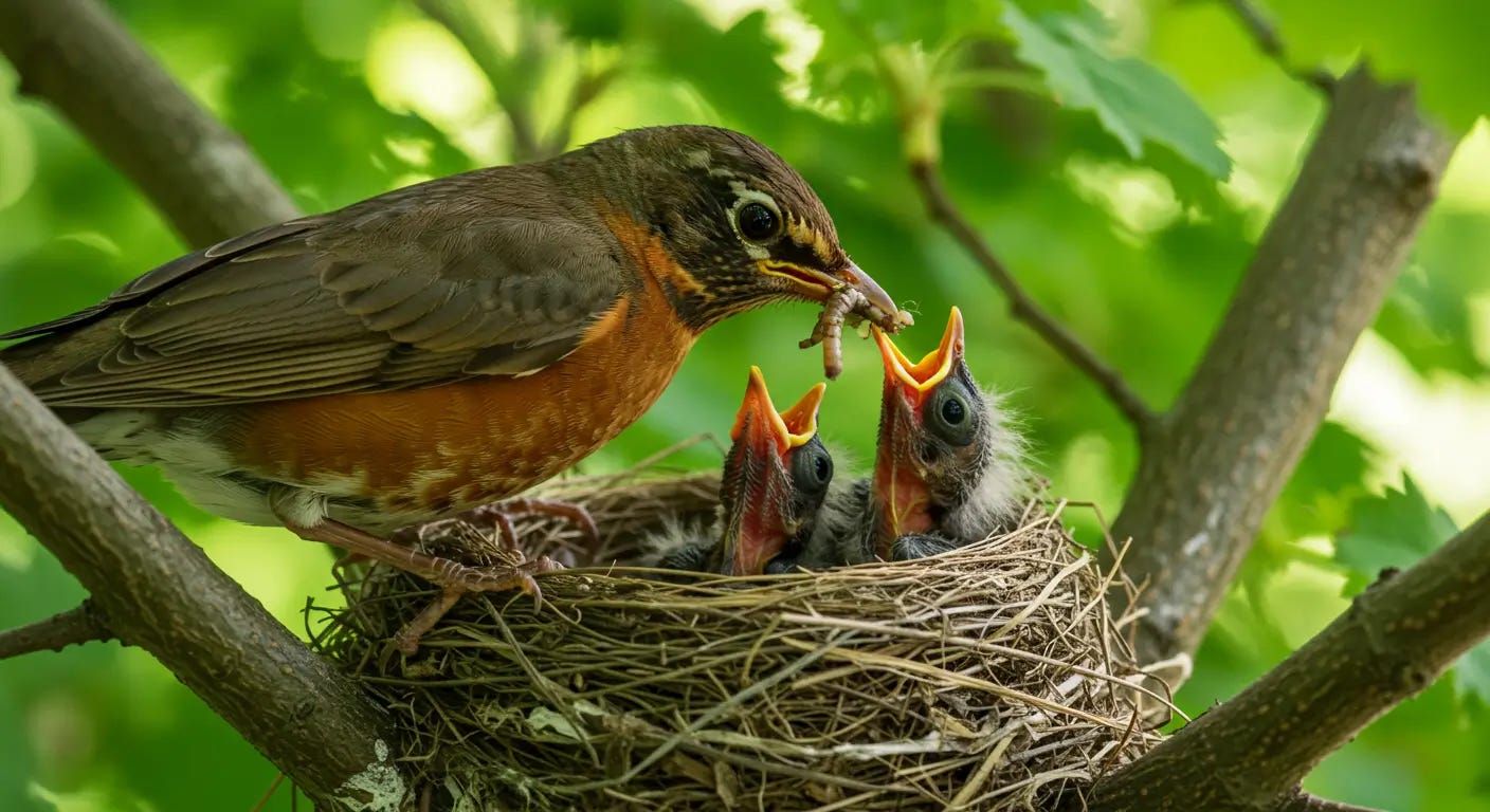 Bird Feeding in the Nest