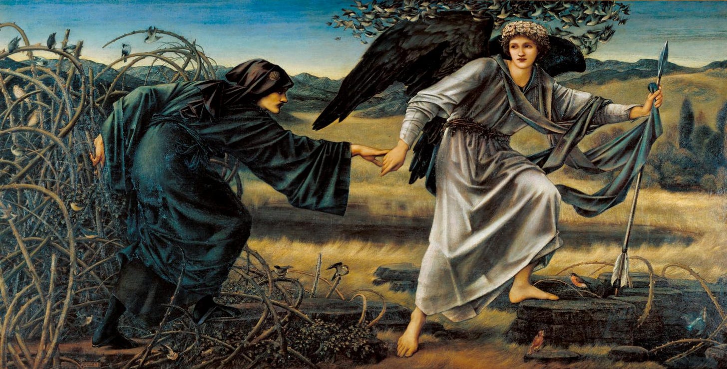 Love and the Pilgrim,” Sir Edward Coley Burne-Jones (1833-1898) Love and the Pilgrim,” Sir Edward Coley Burne-Jones (1833-1898)