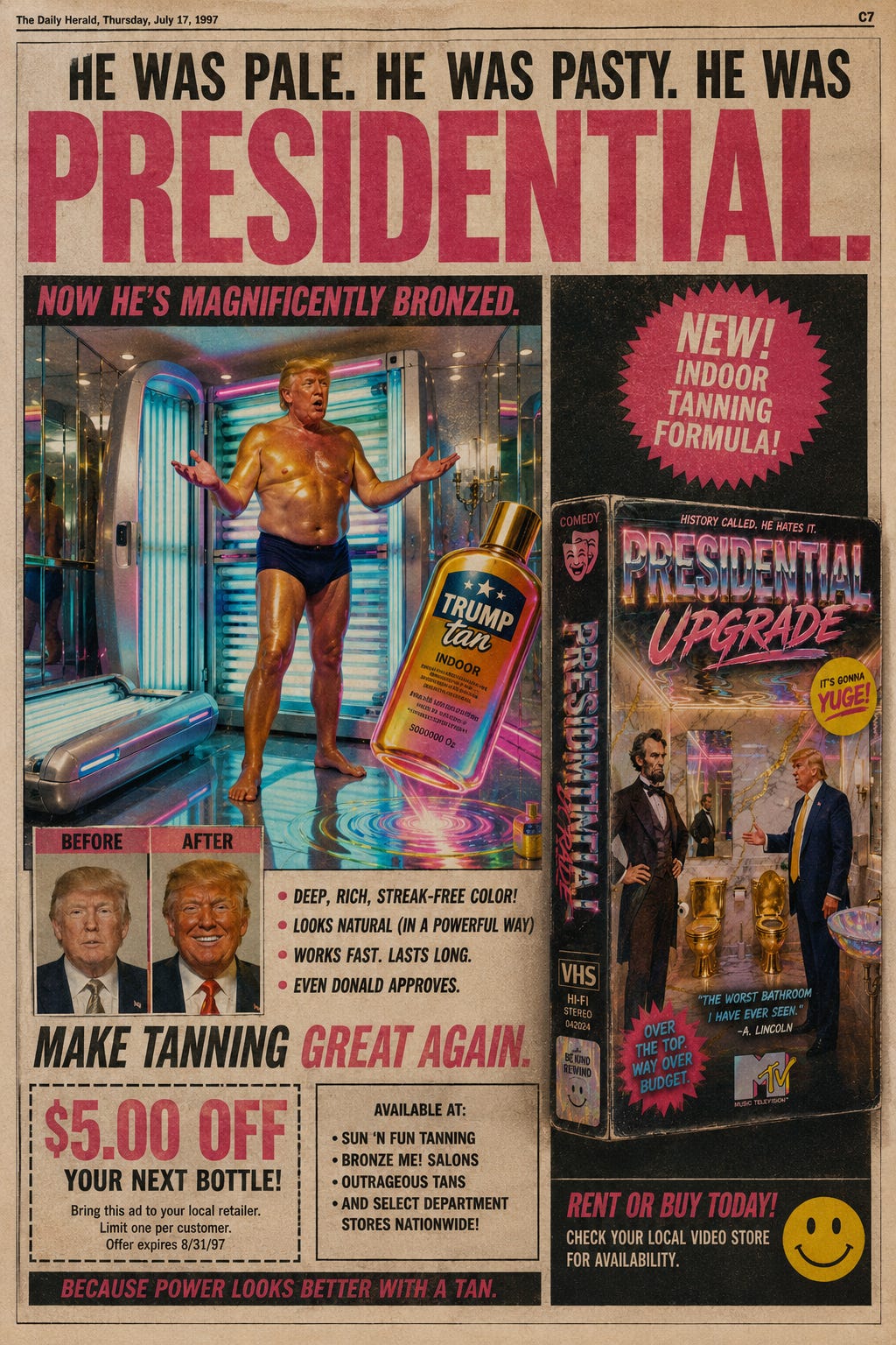 Indoor Tanning Lotion parody ad