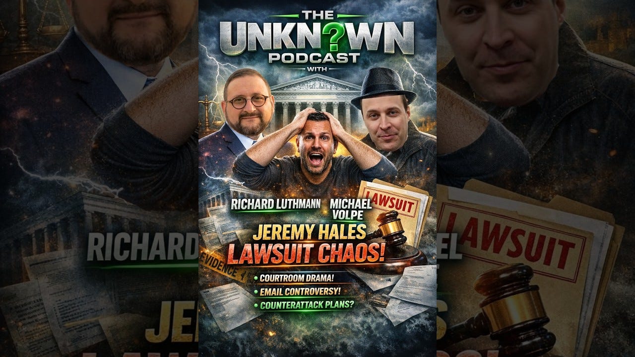 Federal Content Creator Courtroom: Luthmann and Volpe break down the Jeremy Hales lawsuit saga and the growing trend of online lawfare.