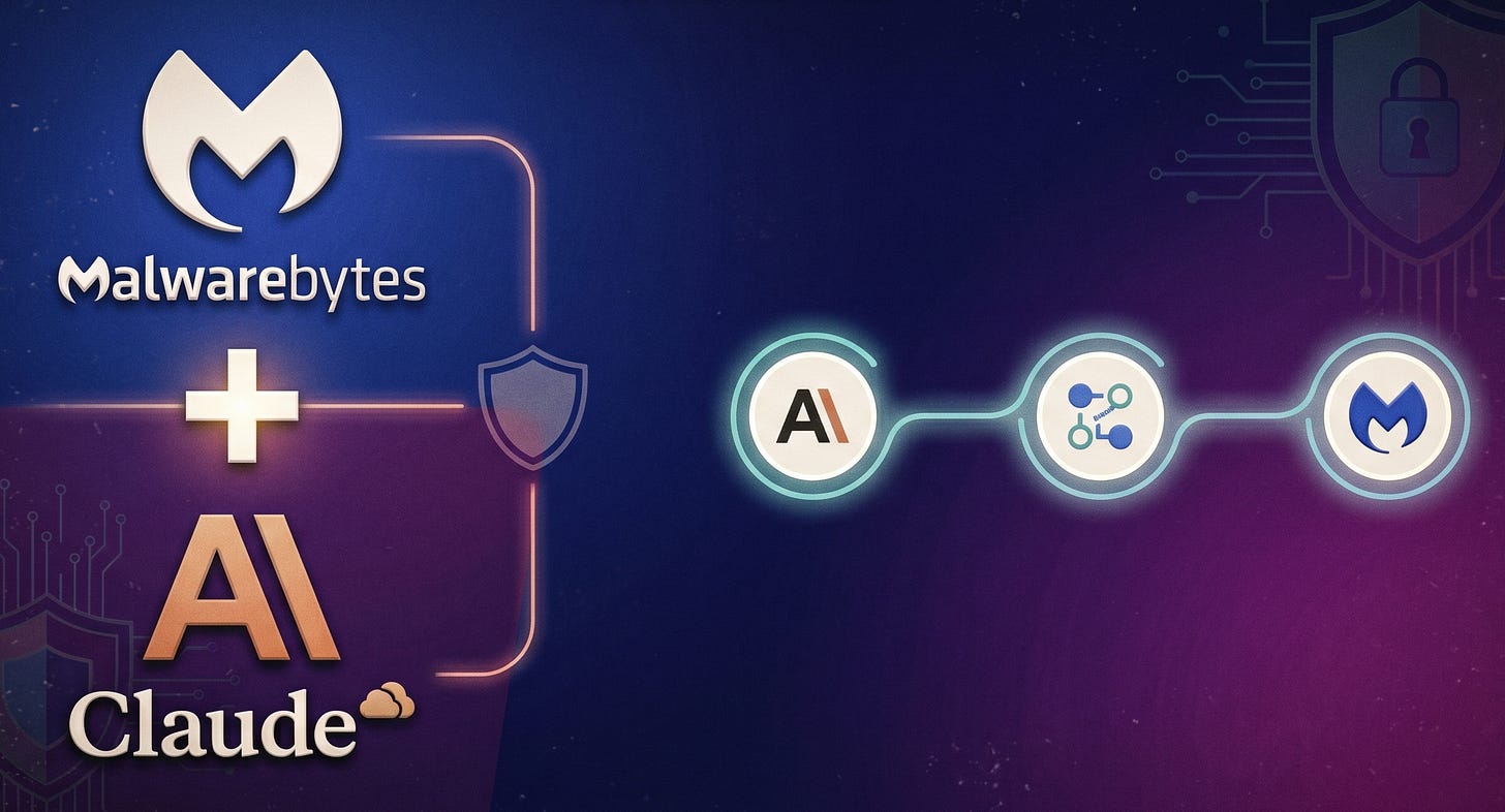 Demonstration video on how to enable Malwarebytes’ connector in Claude AI.