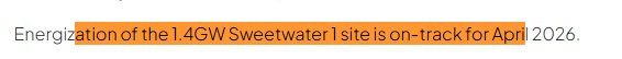 IREN (Sweetwater 1)