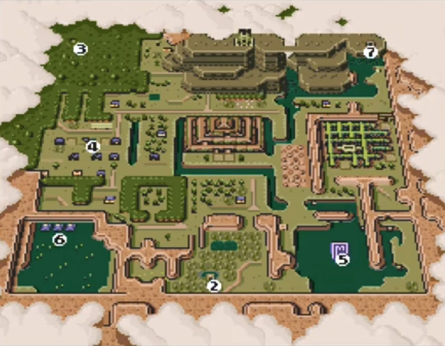 ALTTP] Looking for a screen capture of the in-game Dark World Map WITH the  sequential numbers : r/zelda