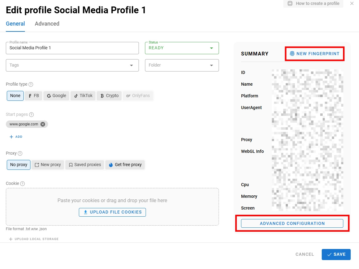 Changing fingerprint configuration in Dolphin Anty by Federico Trotta Changing fingerprint configuration in Dolphin Anty by Federico Trotta