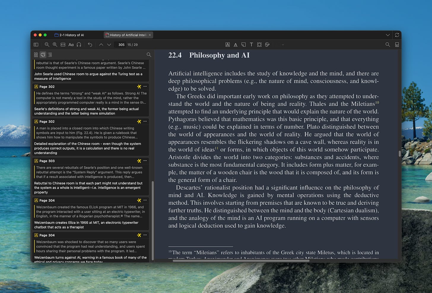 “Cards cut” from the PDF reading displayed in the left pane in Zotero. “Cards cut” from the PDF reading displayed in the left pane in Zotero.