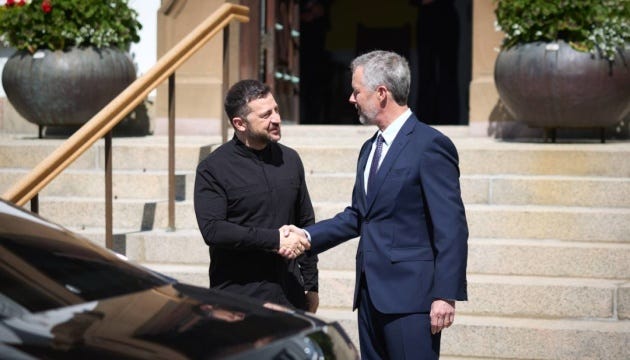 Zelensky, King Frederik X discuss support for affected Ukrainian regions