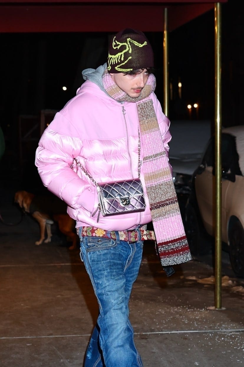 Timothée Chalamet Mixes Another Chanel Purse With Telfar