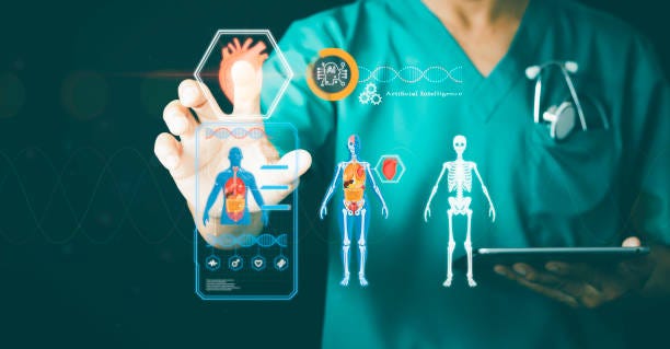 Artificial Intelligence. doctor using technology smart robot AI, Online health care, and medical doctor consultation for remote diagnosis, digital prescription, doctor examines patient heart functions Artificial Intelligence. doctor using technology smart robot AI, Online health care, and medical doctor consultation for remote diagnosis, digital prescription, doctor examines patient heart functions telemedicine AI stock pictures, royalty-free photos & images
