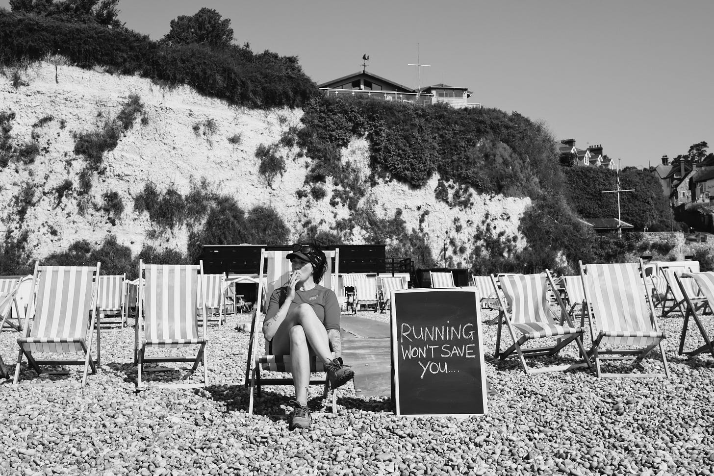 The other iconic David Miller shot: the inimitable Allie Bailey on the beach / © David Miller 